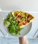 Image de la recette : Tarte courgettes tomates chèvre